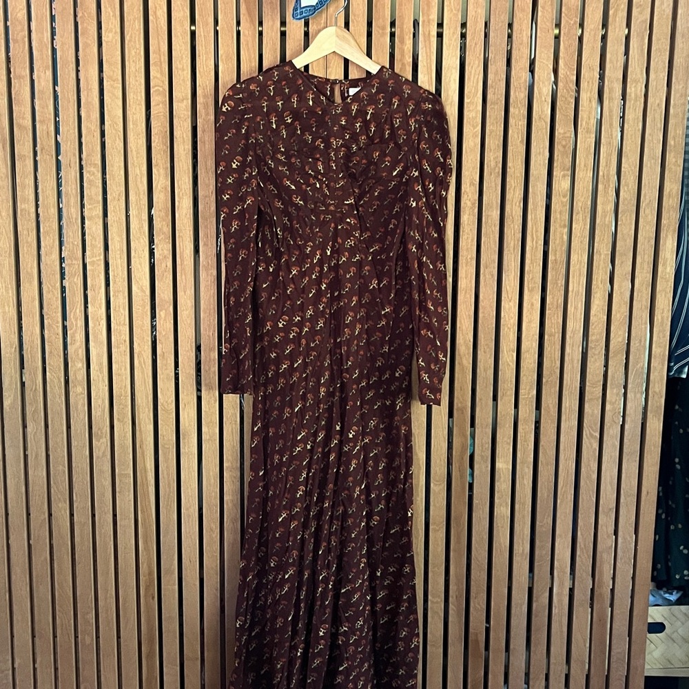 Doen Maroon floral dress